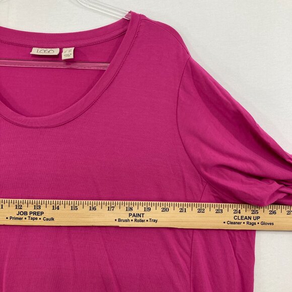 LOGO Lori Goldstein size 2X Pink Magenta Soft Stretch Flowy Tunic Feminine - Picture 6 of 9
